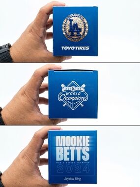 Mookie Betts 2024 World Series Champion Replica Ring - Blue Box